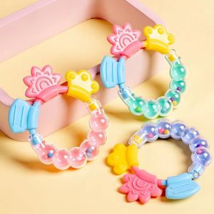 Baby Silicone Hand Holder Teether Toys Rattles Silicone Teeth Biting Toys