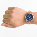 Timex  Analog Brown Leather Analog Quartz Watch For Men TW00NTD01E CLASSICS. 