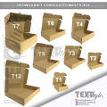 Textstyle T4 T5 T6 T-Mailer Box Corrugated Mailer Brown Kraft Box Packaging Shipping box Gift Box  - Set of 10. 