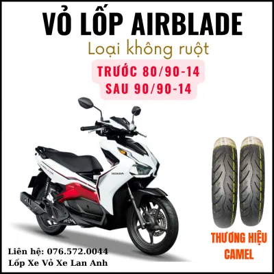 Vỏ lốp xe AIRBLADE chính hãng hoả tốc HCM - Cặp Vỏ Lốp CAMEL Không Ruột Xe Máy