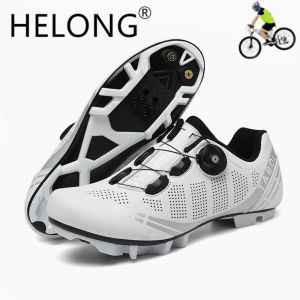 HELONG Cycling Sneaker Mtb Cycling Shoes Flat Road Footwear Mens Bicycle Sport Cleat Shoes Mountain Bike Triathlon Specialized