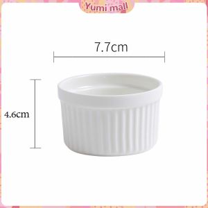 Yumi ถ้วยพุดดิ้ง สีสันแคนดี้ ชามเซรามิค  ทนต่ออุณหภูมิสูง ถ้วยลายเซรามิก เครื่องใช้บนโต๊ะอาหาร Baking mold