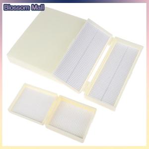 [Blossom] Plastic Microscope Glass Slide Box 25/50/100pcs Biological Slices Storage Case