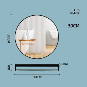 Wall Round Mirror Home Decor Bathroom Mirror Wall Mounted Round Mirror Black White Metal Frame