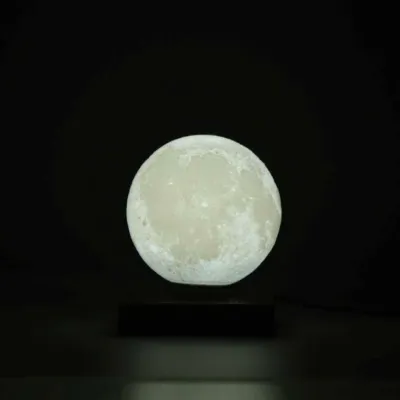 Latest Gadget Magnetic Levitation Light Changing Moon Lamp - White