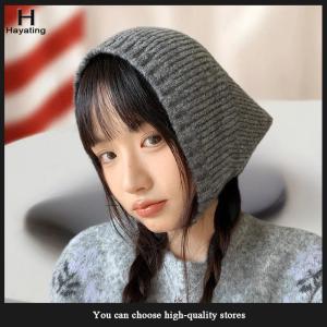 Hayating Fashion Retro Triangle Hair Scarf Warm Head Scarf For Women Thicken Knitted Scarf Female Headwrap Outdoor Winter Scarves