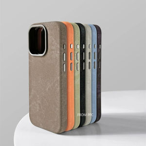 Flannel Magne Phone Case for iPhone 17 Pro Max 15 16 Matte Wireless Charging Magnets Back Cover Microfiber Cloth Shell Fundas