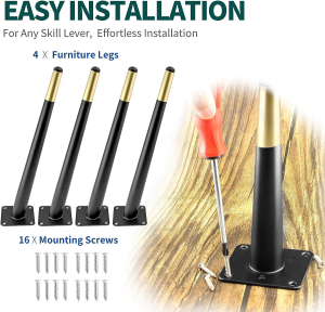 18 inches  Modern Furniture Legs Set of 4pcs Oblique for Chair Table Cabinet