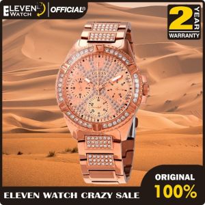 [Promo] Jam Tangan Wanita Guess W1156L3 Frontier Rose Gold-Tone Multifunction Original Garansi 2 Tahun [✔COD][100% Authentic]