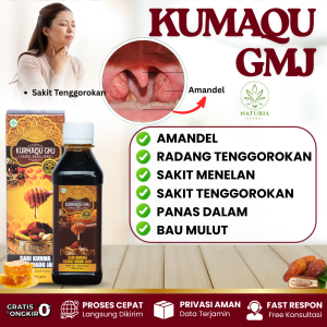 Obat Amandel Sakit Tenggorokan Sakit Menelan Radang Tenggorokan Bau Mulut Panas Dalam Pada Anak Dan Dewasa - Kurmaqu GMJ Ekstrak Sari Kurma Asli Dan Madu Murni