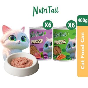 12PCS NutriTail 400G Cat Canned Food Kitten Treat Pure Natural Organic Wet Food Immune Support Strong Bone
