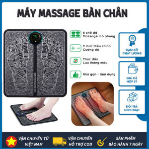 Thảm Massage Chân EMS Giúp Lưu Thông Khí Huyết Giảm Đau Mỏi Chân Chăm Sóc Sức Khỏe Pin Sạc Màn Hình Kỹ Thuật Số Dụng cụ mát xa chân máy massage chân máy mát xa chân