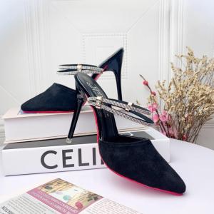 Giày cao gót nhọn 10p bít mũi nhung quai xoàn 2 kiểu mang BM43