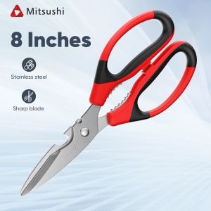 Mitsushi Gunting Dapur Serbaguna SK5 Stainless Steel Tahan Karat Kitchen Memotong Daging Tulang Gunting Besar Super Tajam Pembuka Tutup Botol Multifungsi
