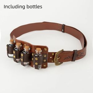THANKSKY Dập nổi Thắt lưng thời Phục hưng Viking Cổ điển PU Thắt lưng da thời trung cổ Đồ mới lạ Hiệp sĩ Thắt lưng Celtic Phụ kiện trang phục cosplay