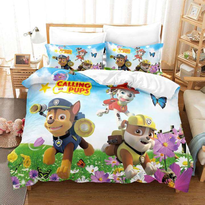 PAW Patrol 3in1 Bedding Set Bed Sheet Quilt Cover Home Bedroom Washable ...