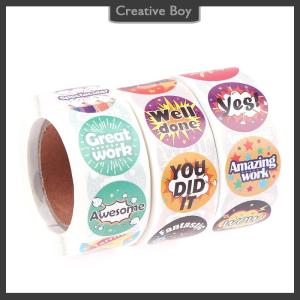 [Creative] 500pcs “good job reward sticker 8 designs cartoon words sticker good for kids