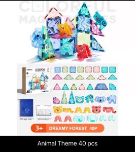 Comfort and Hugs x MIDEER Authentic Magnetic Tiles 60 100 PCS / Marble Run 100 PCS/ Animal Theme 40 PCS Educational Toys