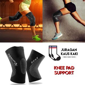 Knit Knee Sleeve Leg Support Deker Pelindung Lutut Compression Pad