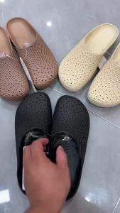 WomenS Outdoor Summer New Thick-Soled Breathable Anti-Slip Beach Wading Clogs Casual Coconut Shoes For Women
