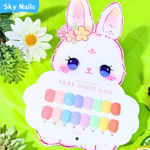 8 สีเจลยาทาเล็บชุดเล็ก ชุดสีลูกอมน้ำแข็ง แจกบัตรสีอะคริลิคกระต่ายน่ารักฟรี สามารถจัดส่งได้ทันที