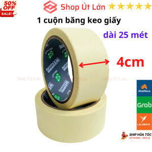 1 Cuộn băng keo giấy rộng 4cm dài 25 mét lõi giấy 3mm - Shop Út Lớn