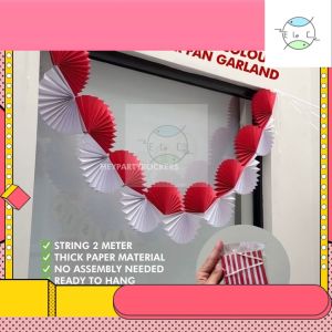 5PC Singapore National Day colours Garland