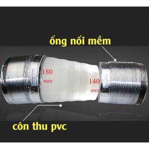 Côn thu PVC ống nước hoặc ống dùng trong quạt thông gió nhiều kích thước từ 200-100