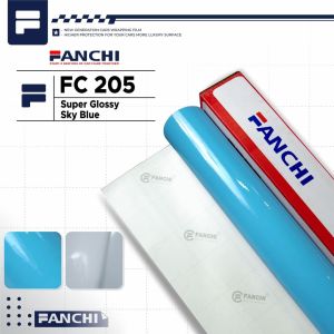 ROLL 50Cm Sticker FANCHI FC205 Super Gloss Sky Blue Glossy / ROLL