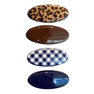 1 Pair Modern Leopard Print Side Hair Clip Fashionable Practical Plastic Barrettes For Casual Hairstyles And Everyday Use