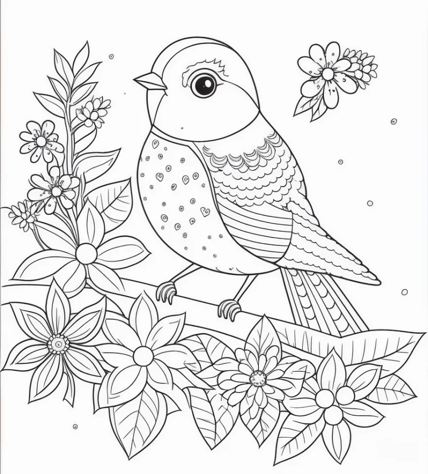 Tô Màu Con Chim - Sáng Tạo và Phát Triển Kỹ Năng - Tô màu trực tuyến