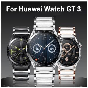 For Huawei Watch GT 3 42mm 46mm Watchband Ceramic strap between stainless steel watch band strap for huawei watch gt 3 Smart watch