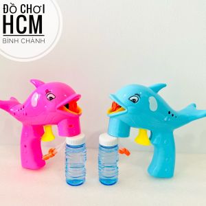 [HÌNH CLIP THẬT] Đồ chơi trẻ em súng bắn bong bóng xà phòng hình cá heo dễ thương phun xà bông dành cho bé gái bé trai