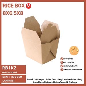 Rice Box laminasi craft 290 grm  (ISI 25 PCS--RB1K2)