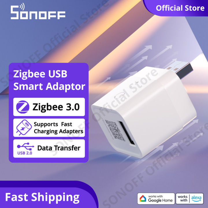 SONOFF ZBMicro Zigbee อะแดปเตอร์ USB อะแดปเตอร์ติดผนังสำหรับเดินทางอัจฉริยะ USB 2.0 ความเร็วสูงรองรับอะแดปเตอร์ชาร์จเร็วเราเตอร์ Zigbee eWeLink การควบคุมแอปตัวจับเวลาอัจฉริยะควบคุมเสียงต้องใช้ Zigbee Hub