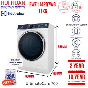 Electrolux 11kg UltimateCare 700 Front Load Washer with SensorWash EWF1142Q7WB