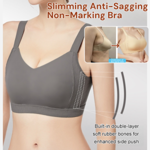 Anti-Sagging Push Up Bra with Soft Support Breathable Corrective Slimming Underwear Non-Marking Lingerie for Women