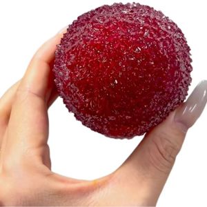 NOBLELYN 1pcs Bayberry Shape Squeeze Ball Soft Rubber Stress Relief Sensory Toy Colorful Pinata Filler Gift