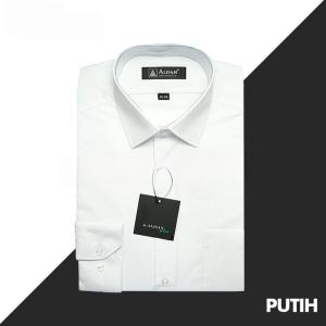 Kemeja ALISAN Polos Slimfit Lengan Panjang Kemeja Kerja Kemeja Katun Kemeja Formal Pria