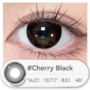 Kính áp tròng Star 1 cặp 6 tháng DIA14.-14.5mm mắt búp bê có độ (0-8) kính áp tròng màu đen lớn