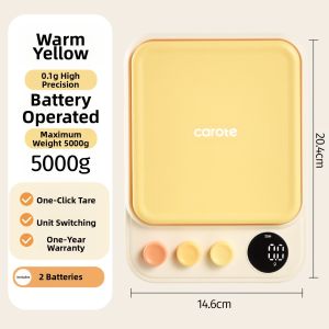 CAROTE    Precision Kitchen Scale for Baking and Coffee  High Accuracy
