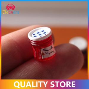 [Eleanor] 4Pcs 1:12 Dollhouse Miniature Coffee Can Bread Spread Fruit Sauce Jam Food Model Kitchen Decor Toy Doll House Accessories
