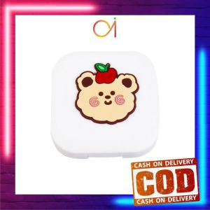 AI-K163 Travel Kit Softlens Case Import / Kotak Tempat Softlens Motif Karakter dengan Cermin Praktis