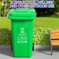 Trash Bin 30/50/100/120/240L Big Outdoor Sanitation Impact Resistant Garbage Bin Can With Solid Wheel Cover. 