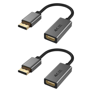 DisplayPort To HDMIs Converters 4K60Hz Gold Plate Connectors Plugs And Play For Monitor Projectors TV Clear Transmission