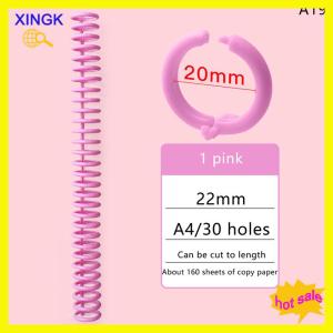 XINGK 30 Holes Loose-leaf Plastic Binding Ring Spring Spiral Rings Binder Strip For A4 Paper Notebook Stationery Office Supplies