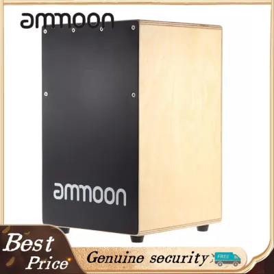 ammoon Wooden Cajon Hand Drum Children Box Drum Persussion Instrument with Stings Rubber Feet 23 * 24 * 37cm