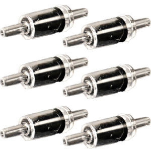 HATELI 6 PCS Aquarium Check Valves for Common Air Pumps Red Plastic One Way Non Return Valves Pump Protectors for 4mm Inner Diameter Airline Tubing Fish Tank Accessories for Aeration Setup