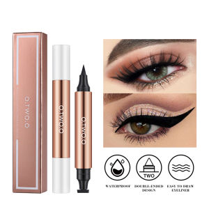 O.TWO.O 2 In 1 Liquid Eyeliner Stamp Waterproof Long-lasting Eye Liner Pencil Makeup