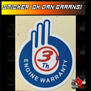 Sticker Ok yamaha atau garansi 3 tahun printing